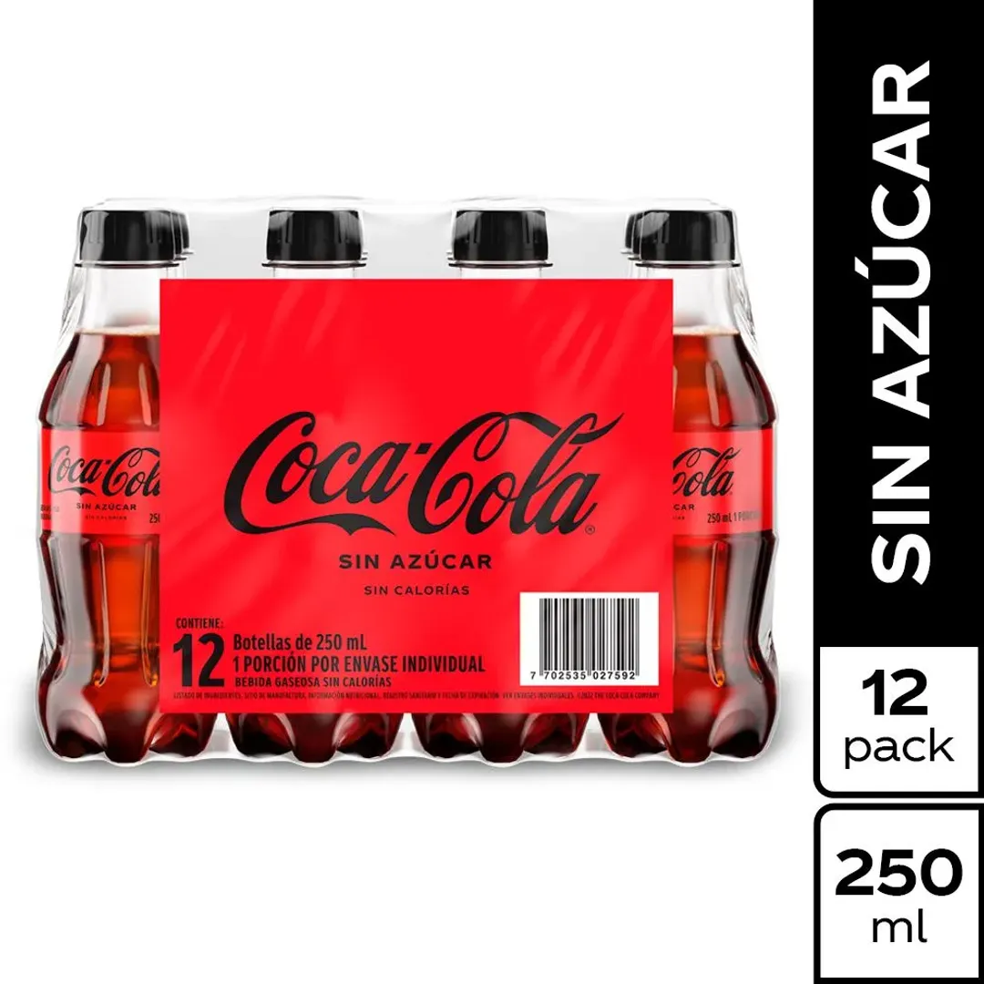 .PACA COCACOLA ZERO*12*250ML
