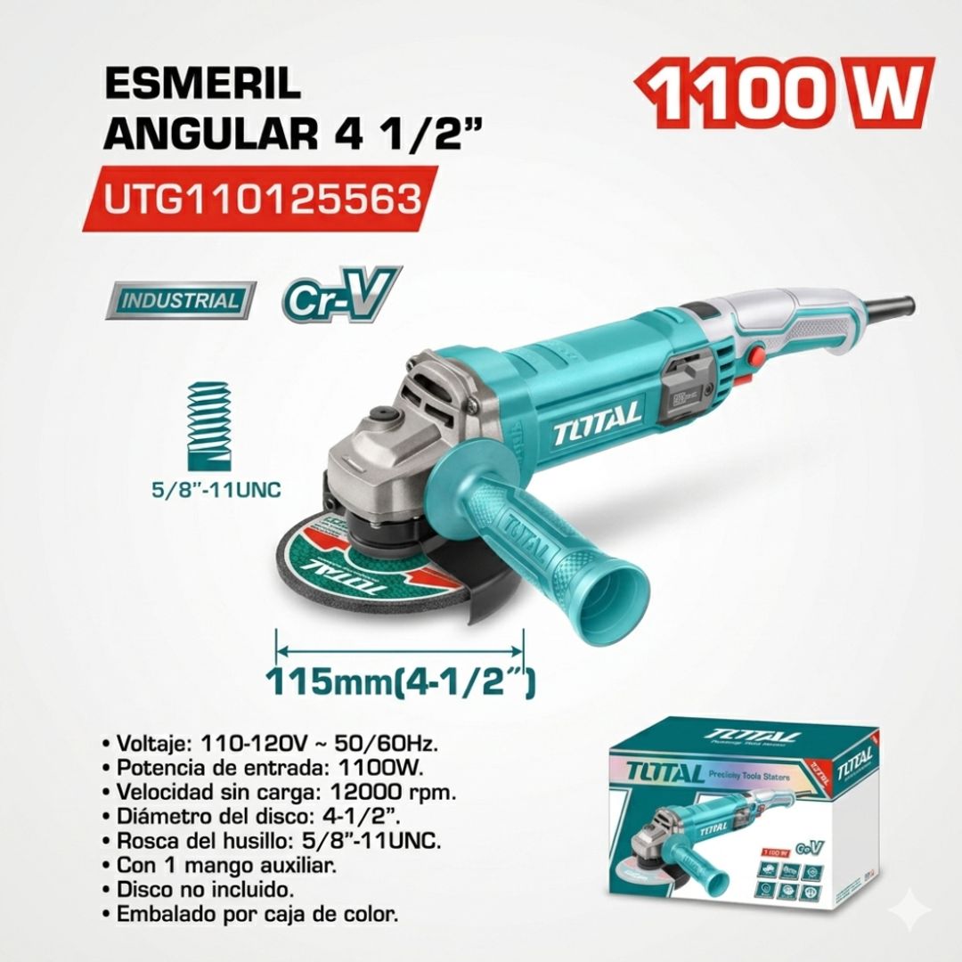 ESMERIL ANGULAR 4-1/2 1100W 110V -120V 12000 RPM