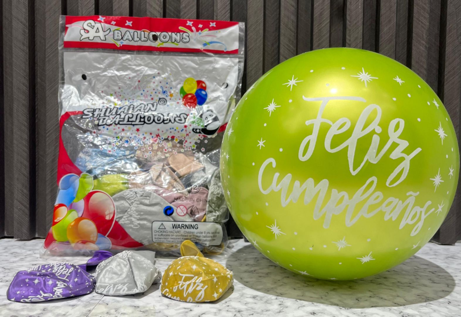 GLOBO x50 CROMADO FELIZ CUMPLEAÑOS
