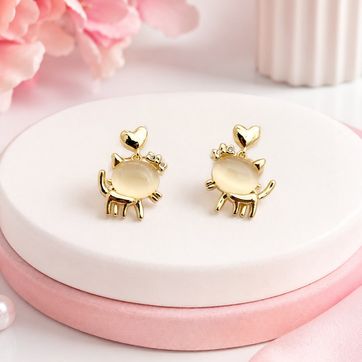 Imagen del producto Aretes Gatitos Dorados 