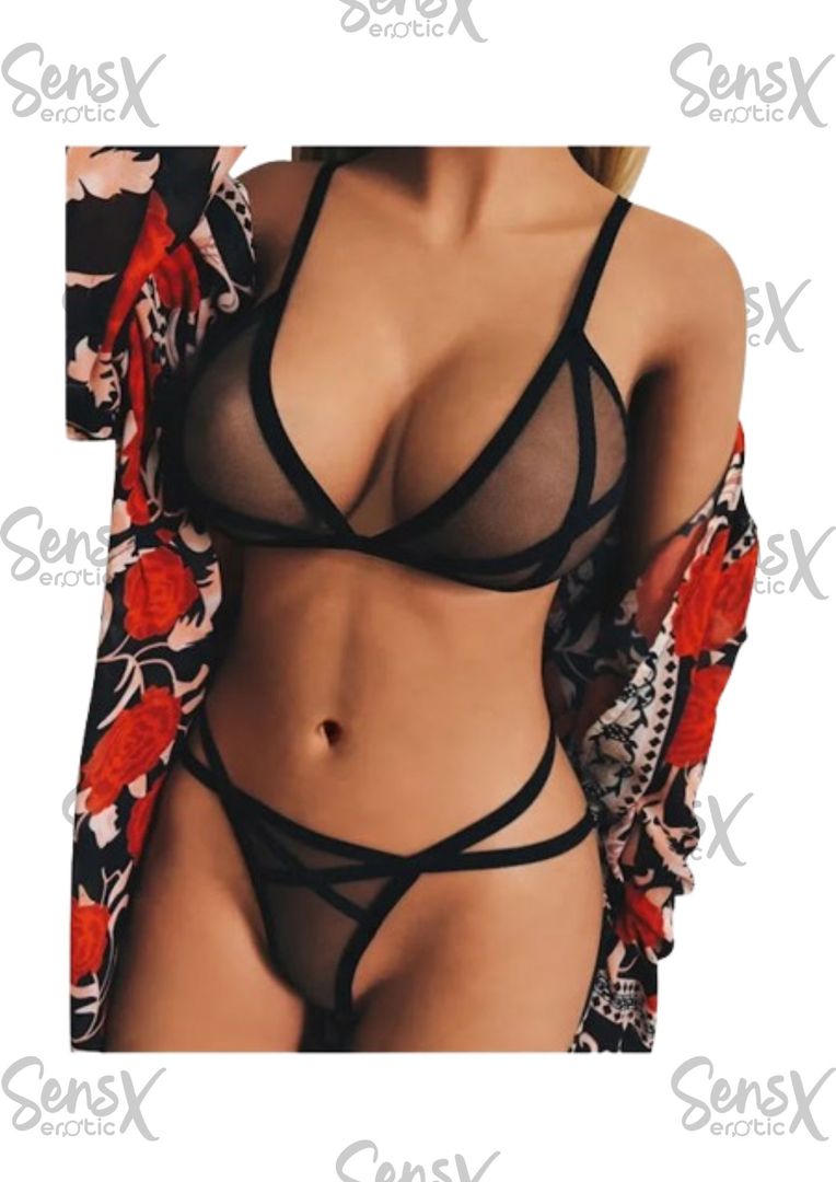 CONJUNTO DE BRASIEL TRANSPARENTE 