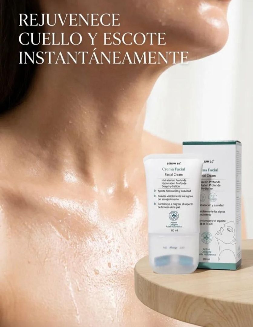 Crema Facial Hidratación Profunda con Rodillo Serum 10
