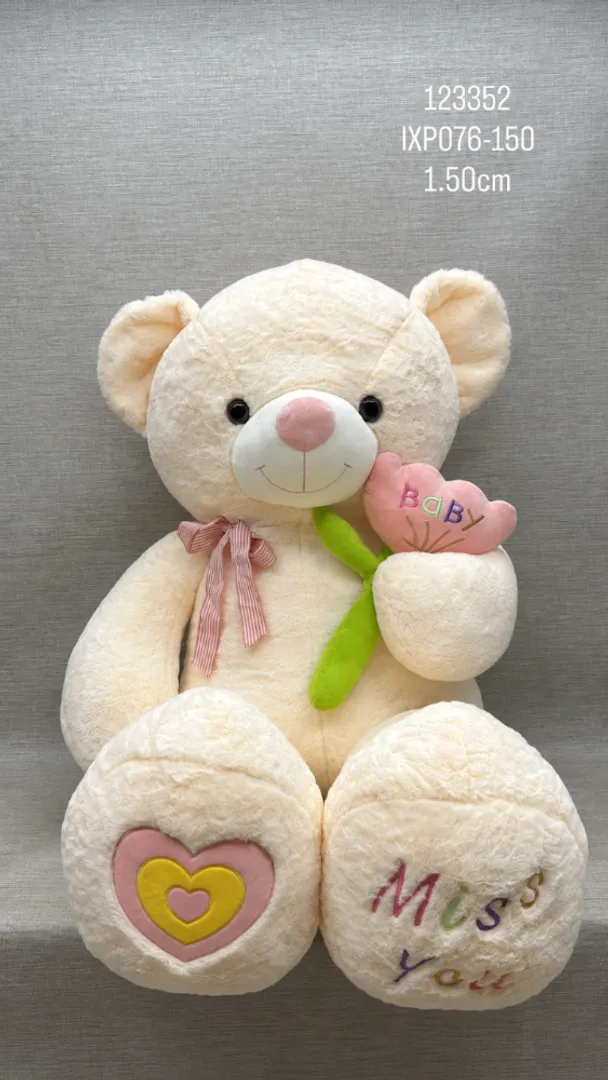OSO PATAS LARGAS CON TULIPÁN 1.50 CM