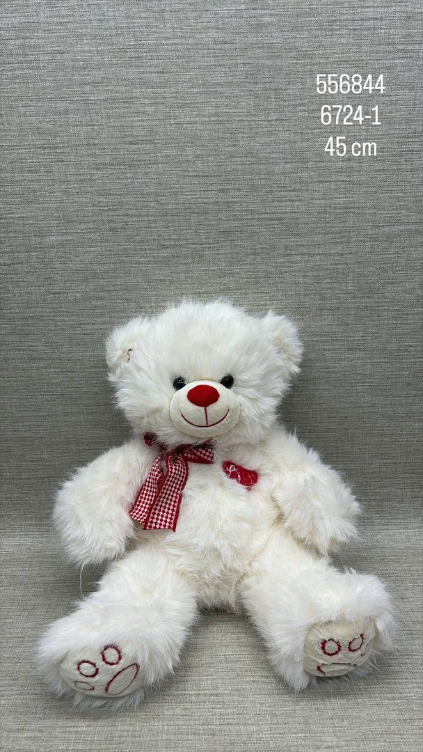 OSO BLANCO PELUDITO 45 CM