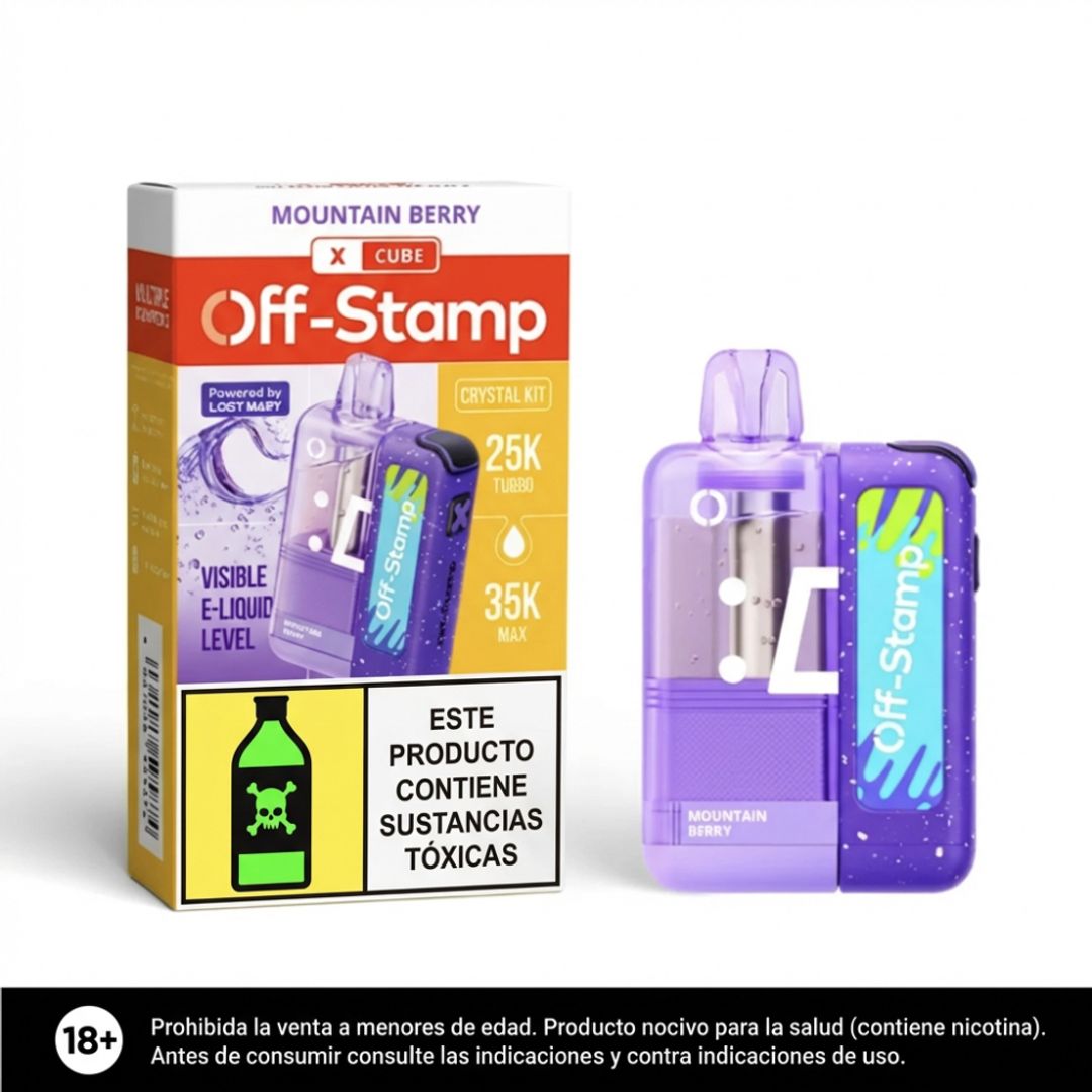 Off Stamp Mountain Berry Crystal Cube 35.000 Puffs Kit