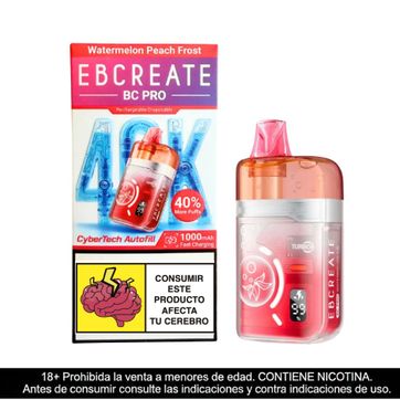 Imagen del producto Elfbar Bc Pro Watermelon Peach Frost 40.000 Puffs