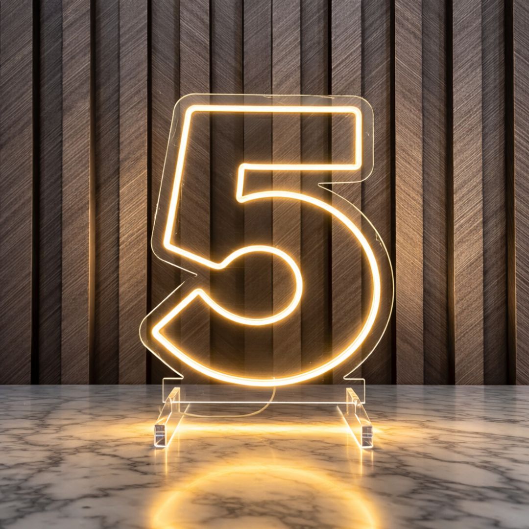 NÚMEROS LED LUZ CÁLIDA 60 CM