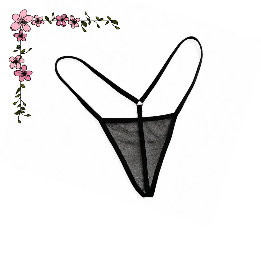 Tanga hilo en mallatex con aro trasero 
