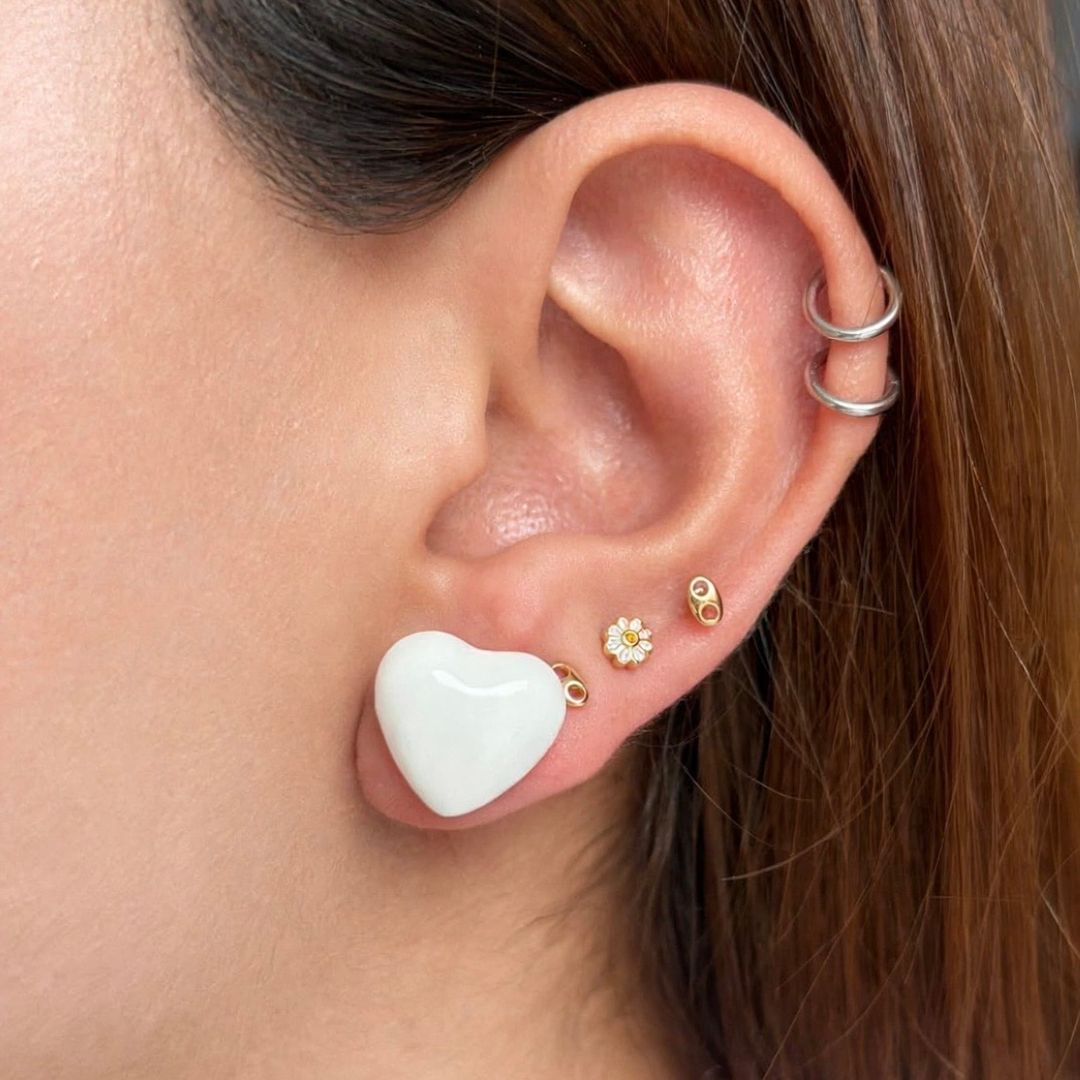 Arete Puffy Corazón 