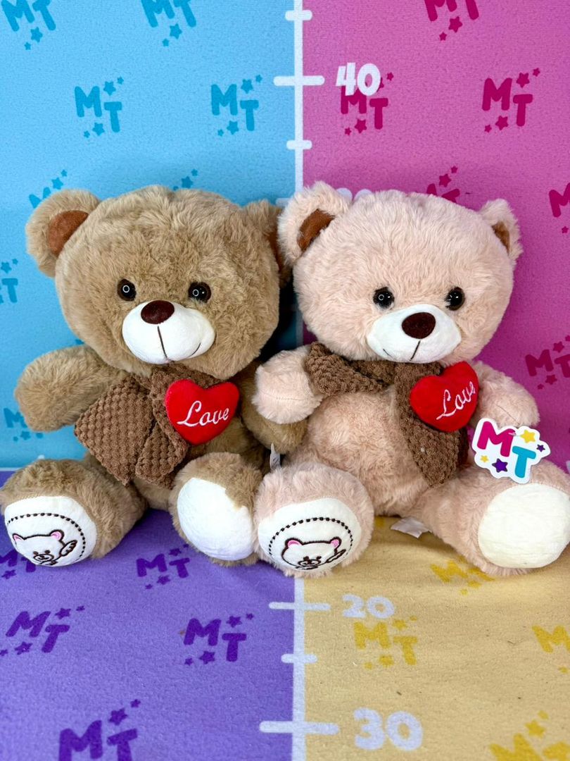 Oso corazón bufanda 3D 30cm FP