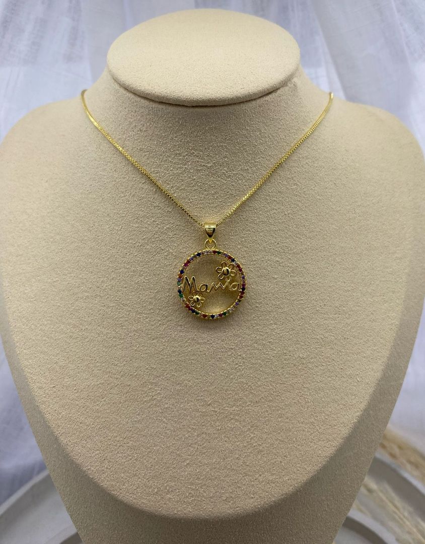 Dije, "mamá", dorado, covergold 