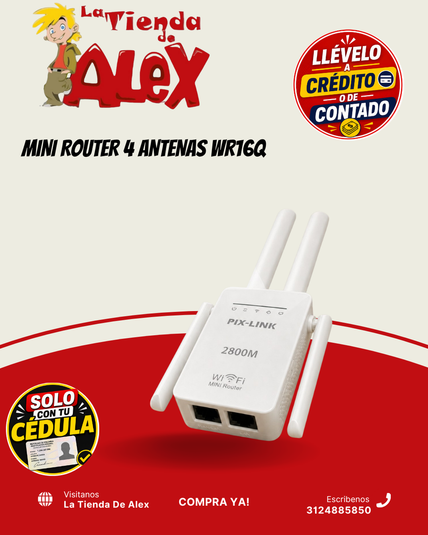 MINI ROUTER 4 ANTENAS WR16Q