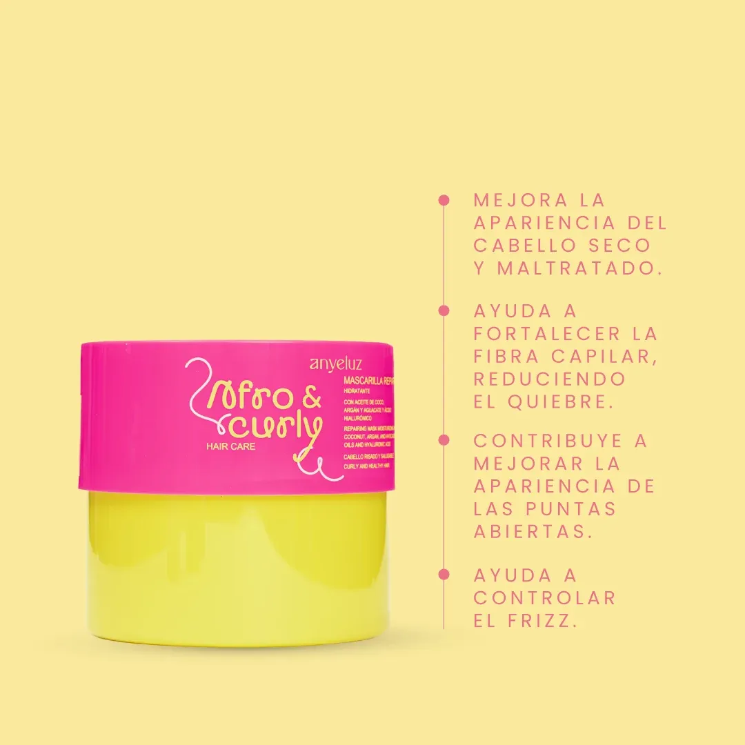 Mascarilla afro y curly 