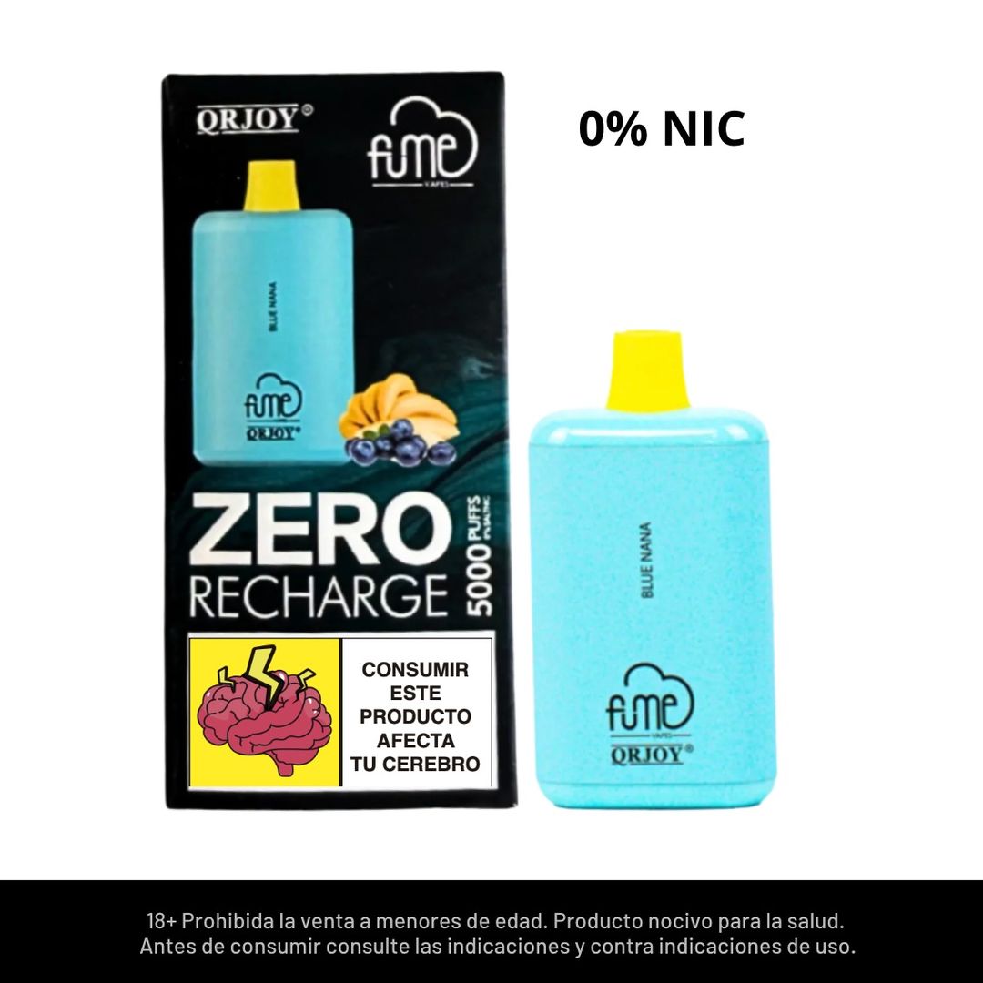 Fume Recharge Blue Nana 0% Nic 5000 Puffs Recargable
