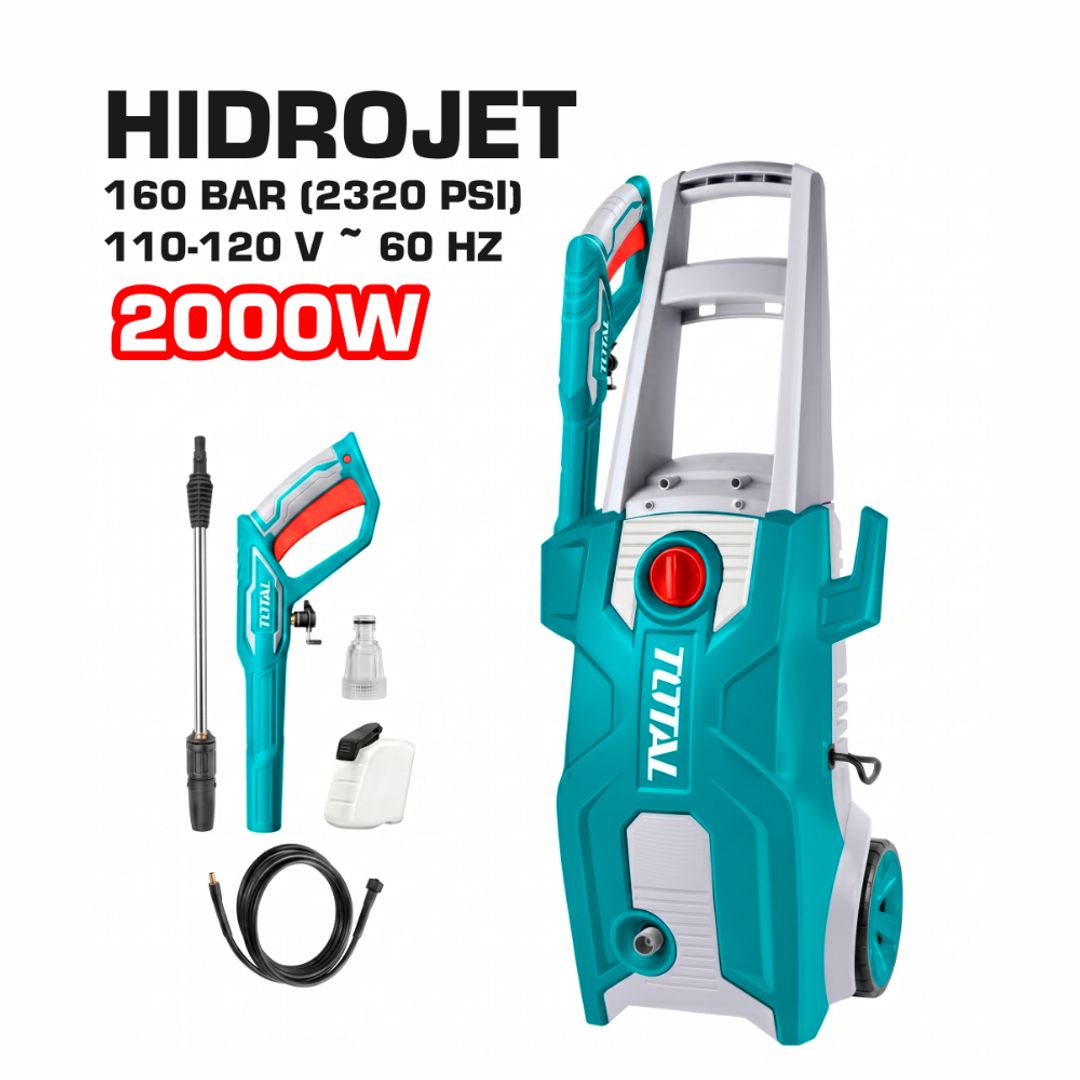 HIDROJET 2000W 160BAR  (2320 PSI) 110-120V 