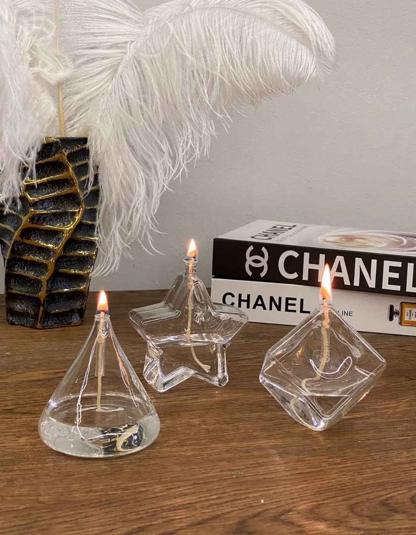 Velas de Cristal Transparente