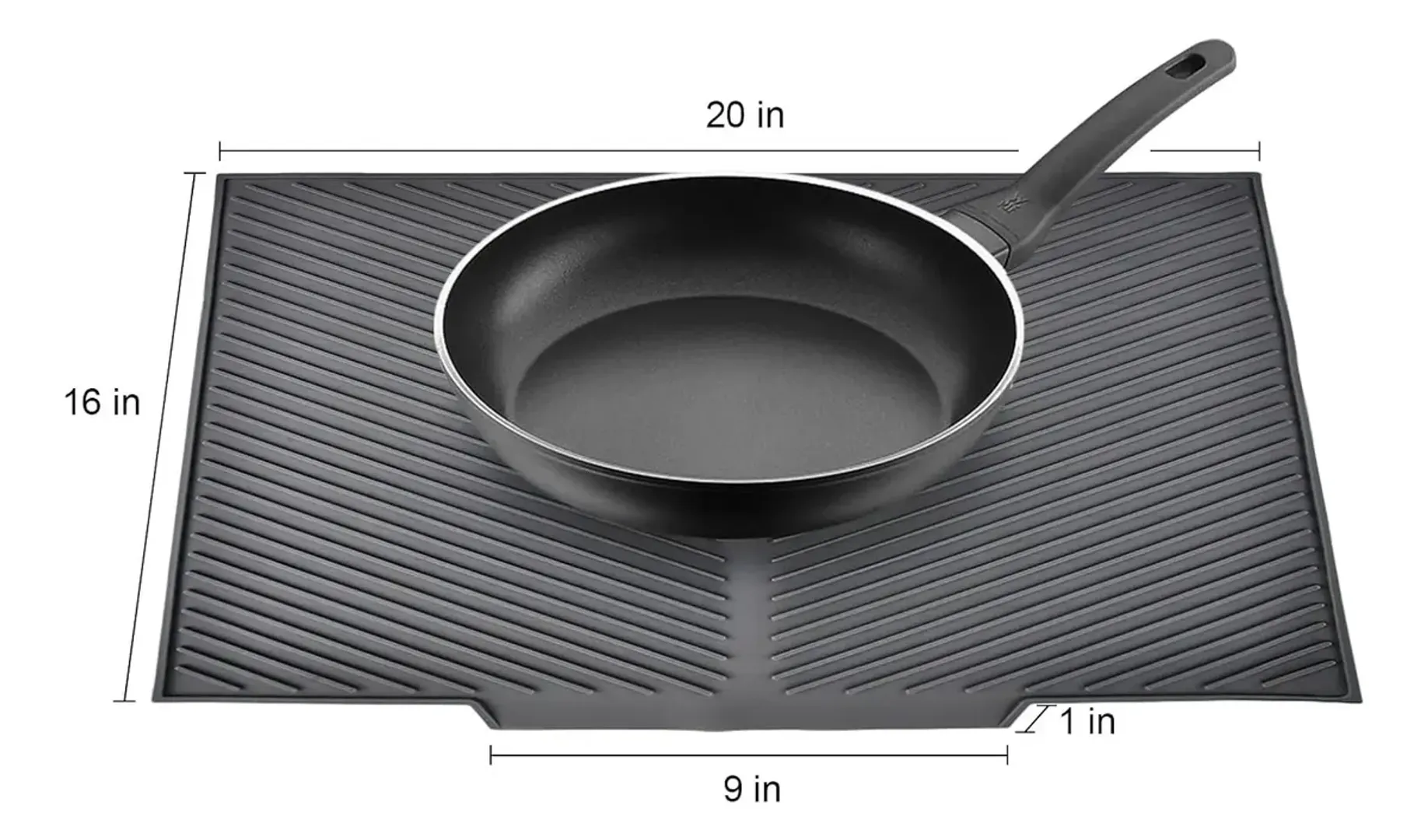 TAPETE ALFOMBRA DE SILICONA ESCURRIDOR DE PLATOS CON DRENAJE