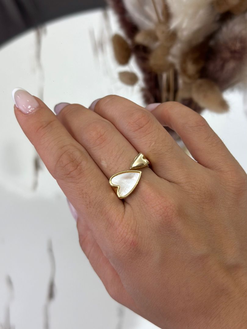 Anillo corazón doble 