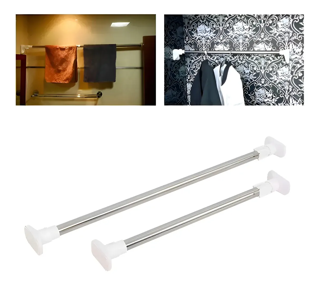 BARRA TUBO EXTENSIBLE MULTIFUNCIONAL 1,10x2M