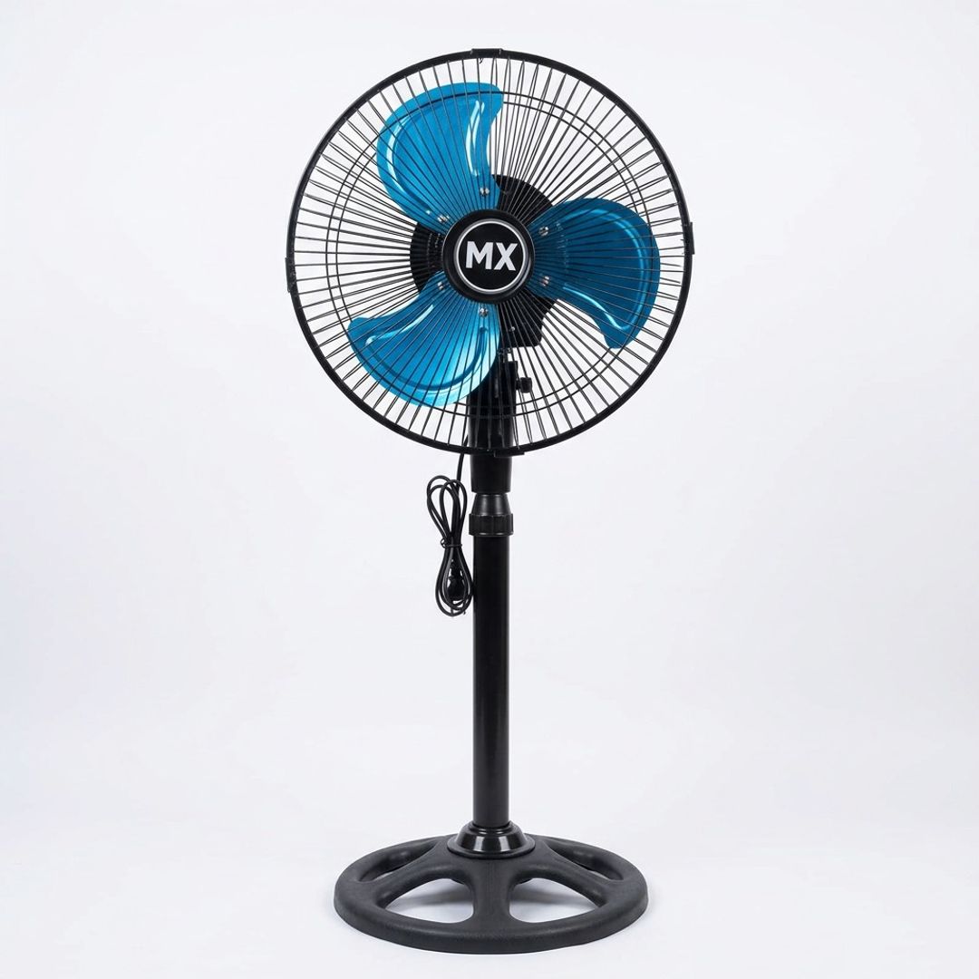 VENTILADOR DE PIE PATONCITO NEGRO METALICO MX