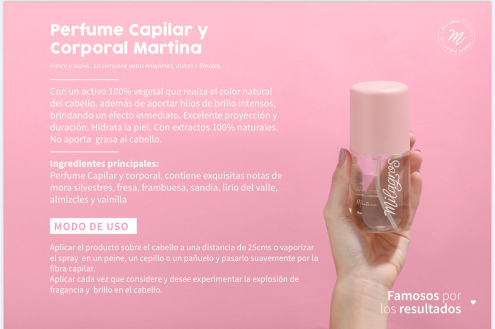 Perfume capilar martina