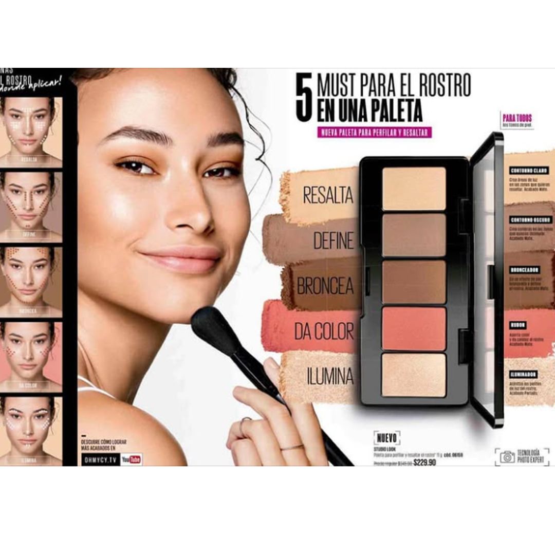 PALETA PARA PERFILAR Y RESALTAR EL ROSTRO