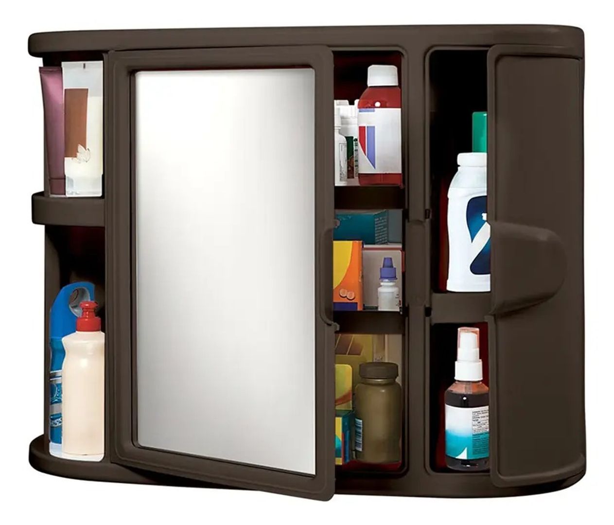 Gabinete Para Baño Con Espejo Wengue Rimax 