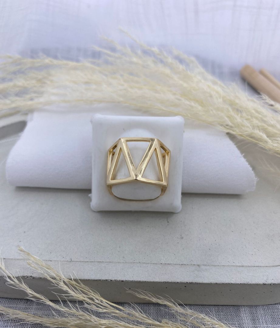 Anillo chuncky, oro rosa, covergold 