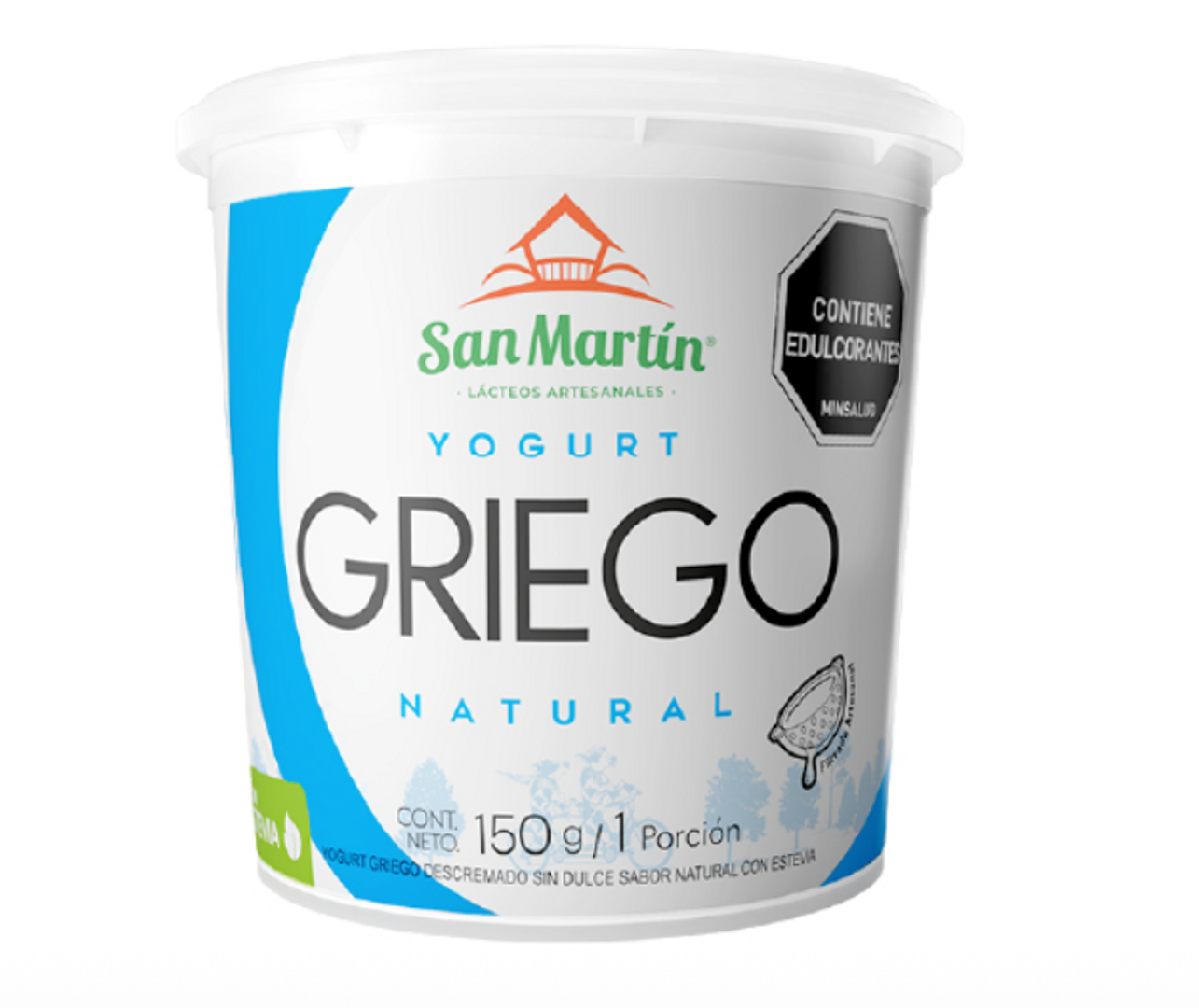 YOGURT GRIEGO NATURAL CON STEVIA X 150GR SAN MARTIN
