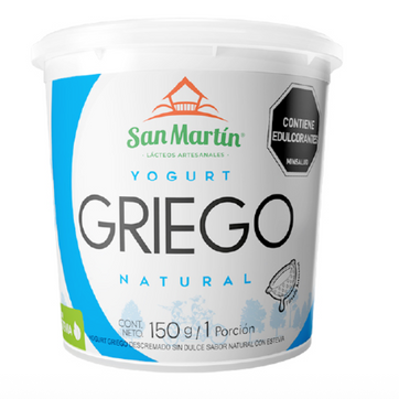 Imagen del producto YOGURT GRIEGO NATURAL CON STEVIA X 150GR SAN MARTIN
