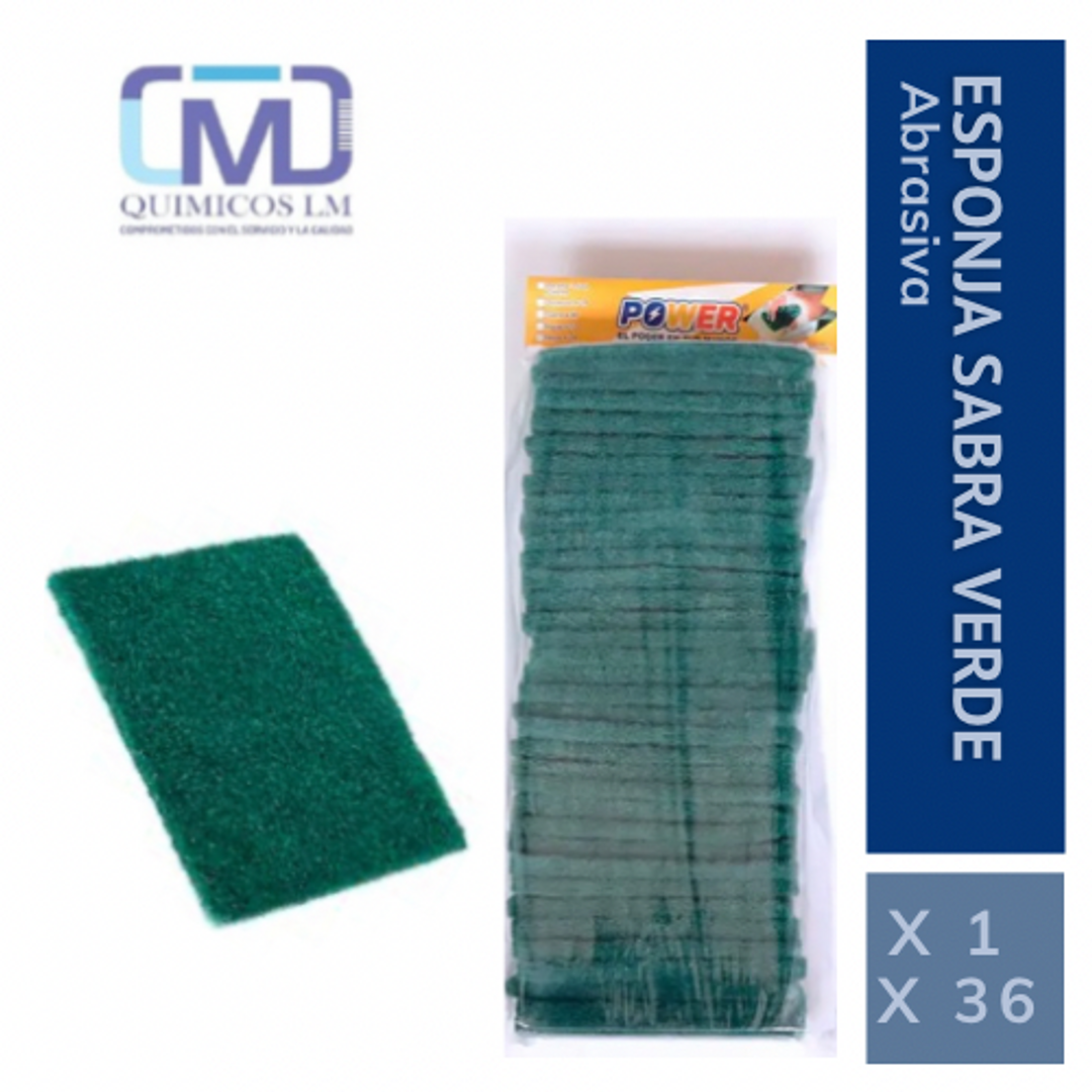 ESPONJA SABRA ABRASIVA VERDE