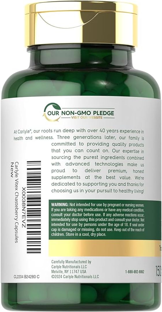 Vitex Chasteberry 820 mg 150 CAP CARLYLE