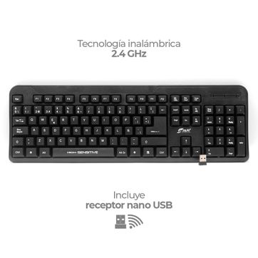 Imagen del producto Teclado Multimedia Inalámbrico JyR tmjr-026