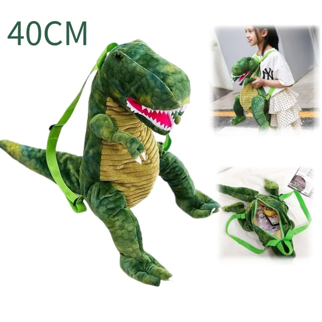 MALETA MOCHILA DE PELUCHE DINOSAURIO
