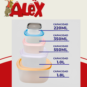 Imagen del producto SETX5 RECIPIENTES DE PLÁSTICO.