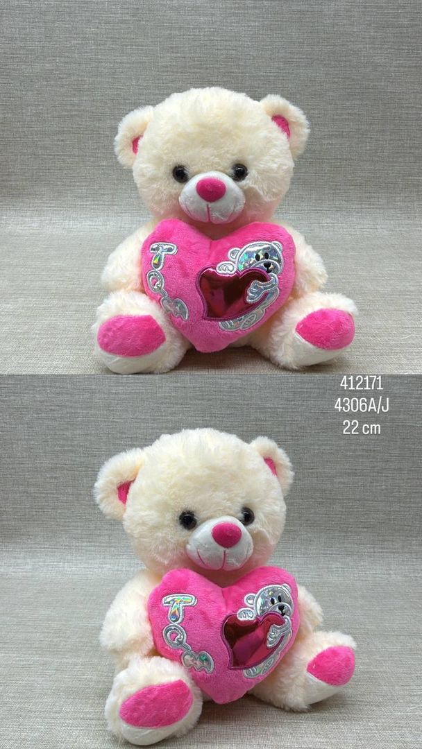 OSO CON CORAZÓN SURTIDO 22 CM