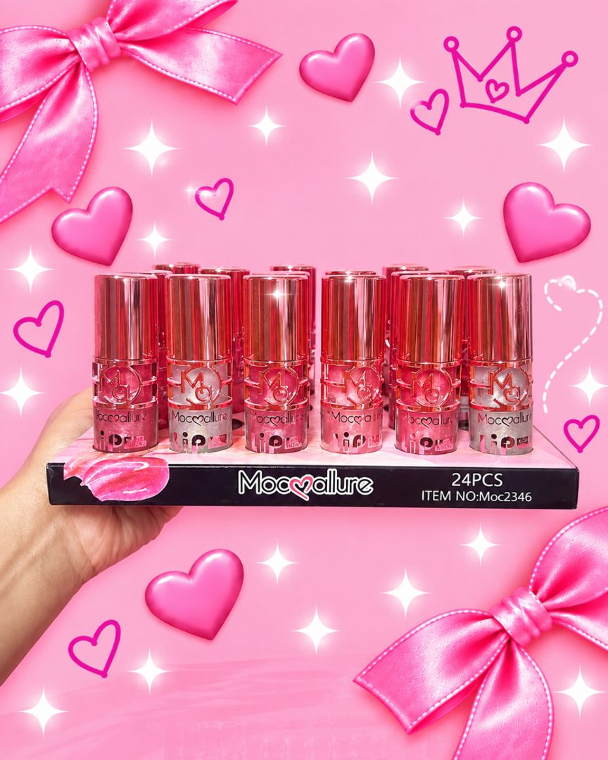 Gloss de lujo con brillos 