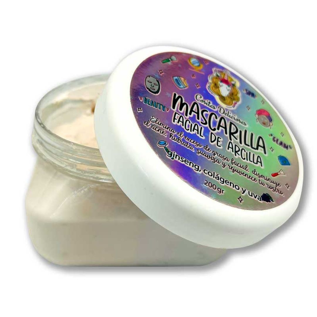 mascarilla facial rosa