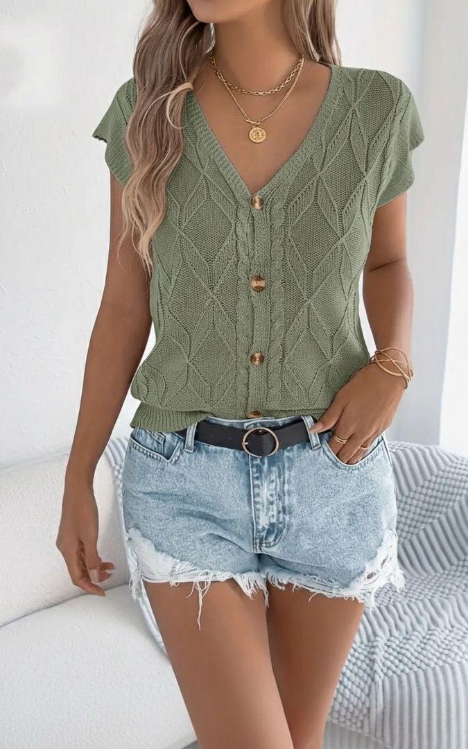 CHALECO EN HILO BOTONES