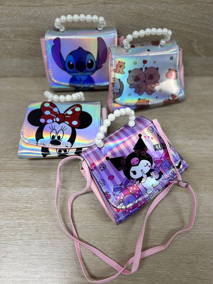 1688 BOLSO KUROMI,STITCH,CAPIBARA,MINNIE