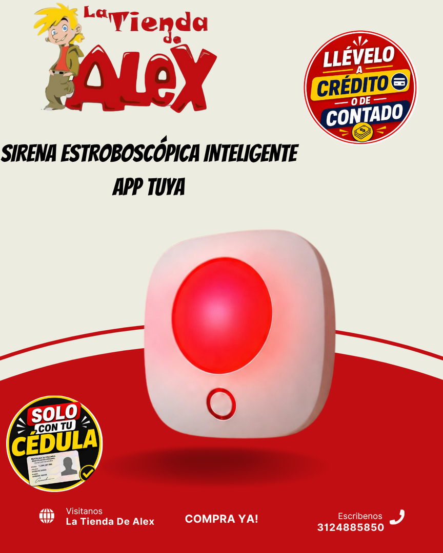 SIRENA ESTROBOSCÓPICA INTELIGENTE APP TUYA