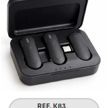 Imagen del producto SET MICRÓFONOS X 2 + DOCK DE CARGA - K83