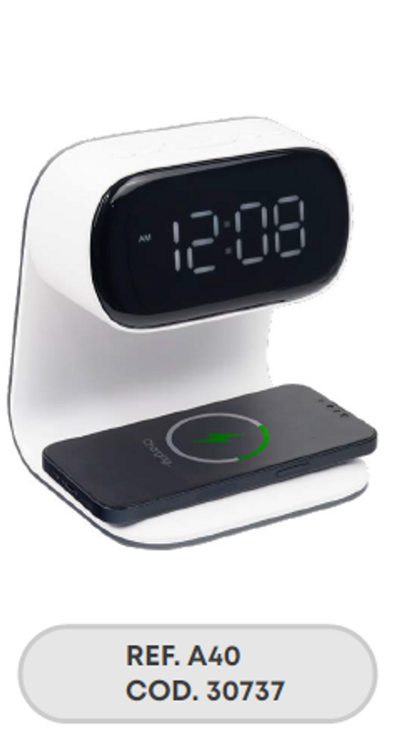 CARGADOR INALÁMBRICO + RELOJ - A40
