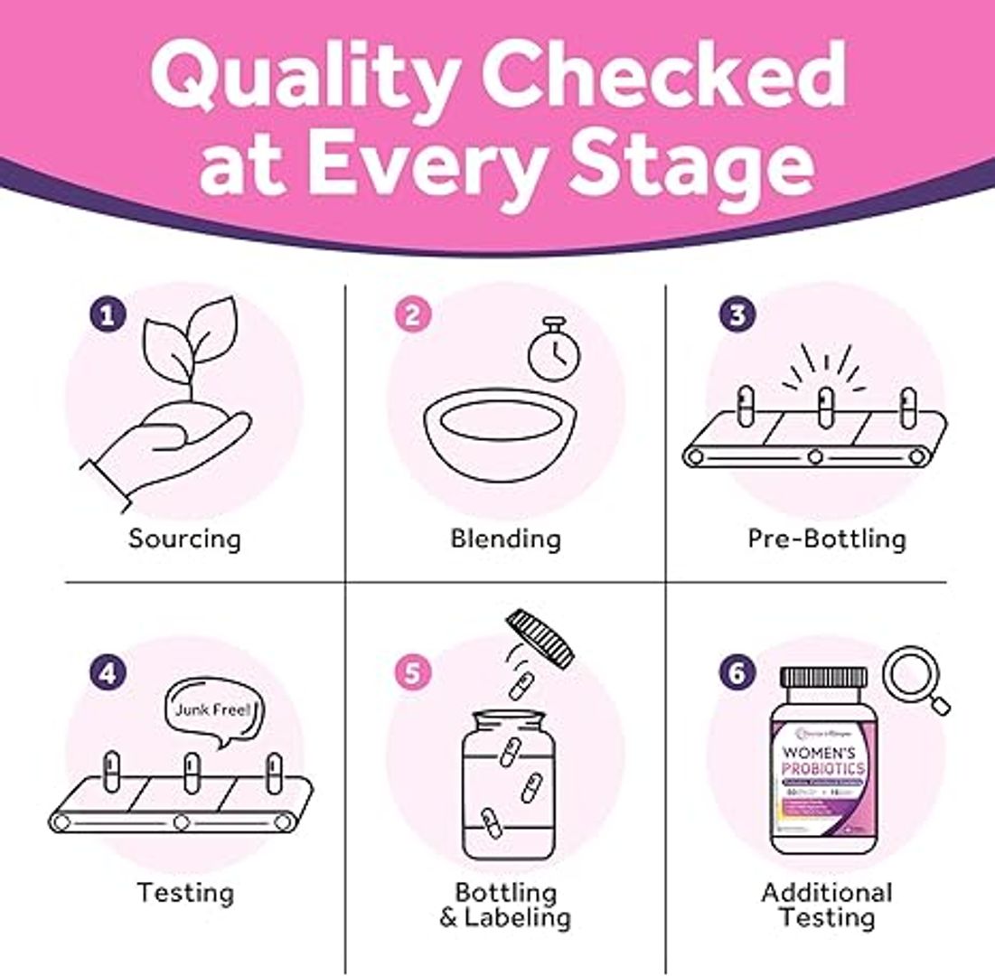 Probiótico para mujeres, 60 cápsulas con 50 mil millones de UFC, 16 cepa Doctors Recipes