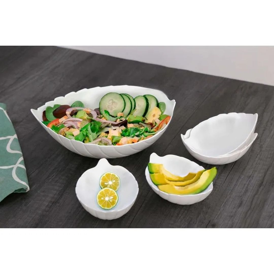 ENSALADERA VITROCERAMICA SET X5 PIEZAS HOME ELEMENTS
