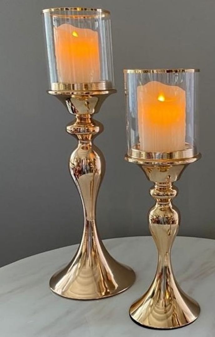 Base Candelabro Dorado