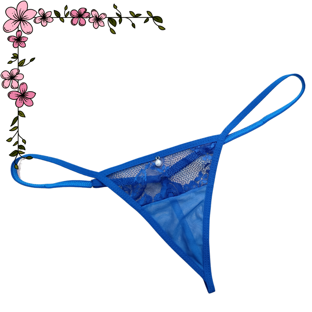 Mini tanga hilo en mallatex y encaje 