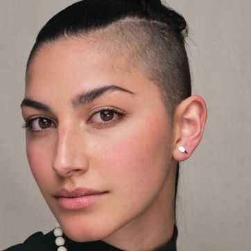 SILVER CUT CONE STUDS - imagen 1