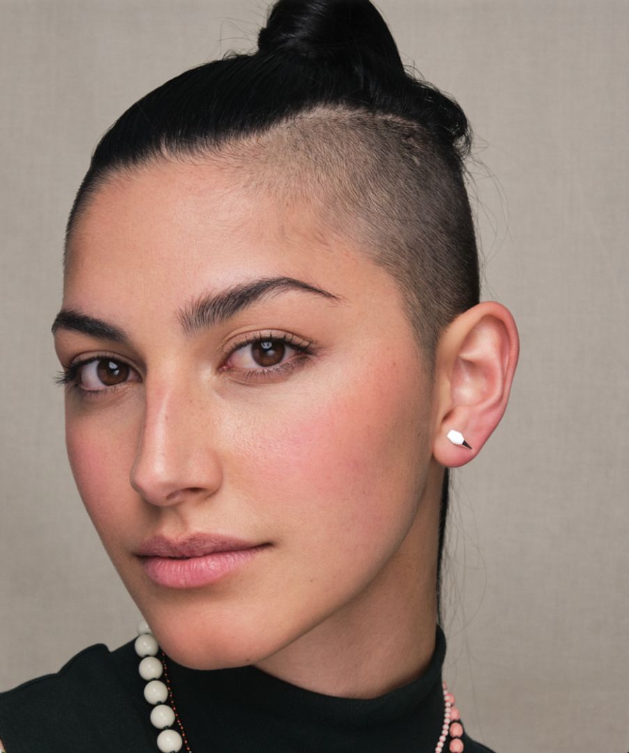 SILVER CUT CONE STUDS