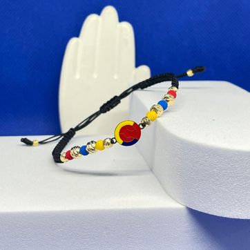 Pulsera seleccion colombia balin 4mm y 5mm italy - imagen 1